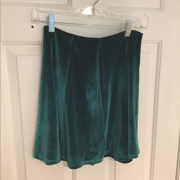 Twik Green Velvet Skirt XS - Picture 1 of 4